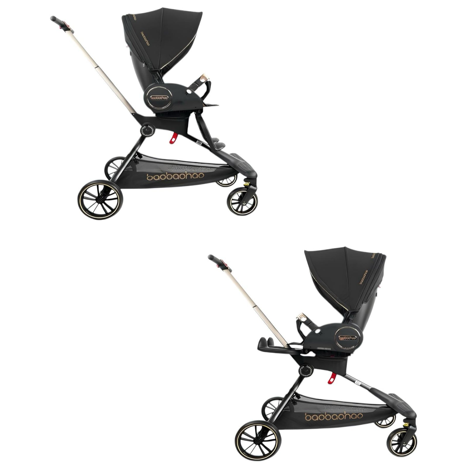 Coche De Paseo 360° Reclinable Astra Negro LuBabycas