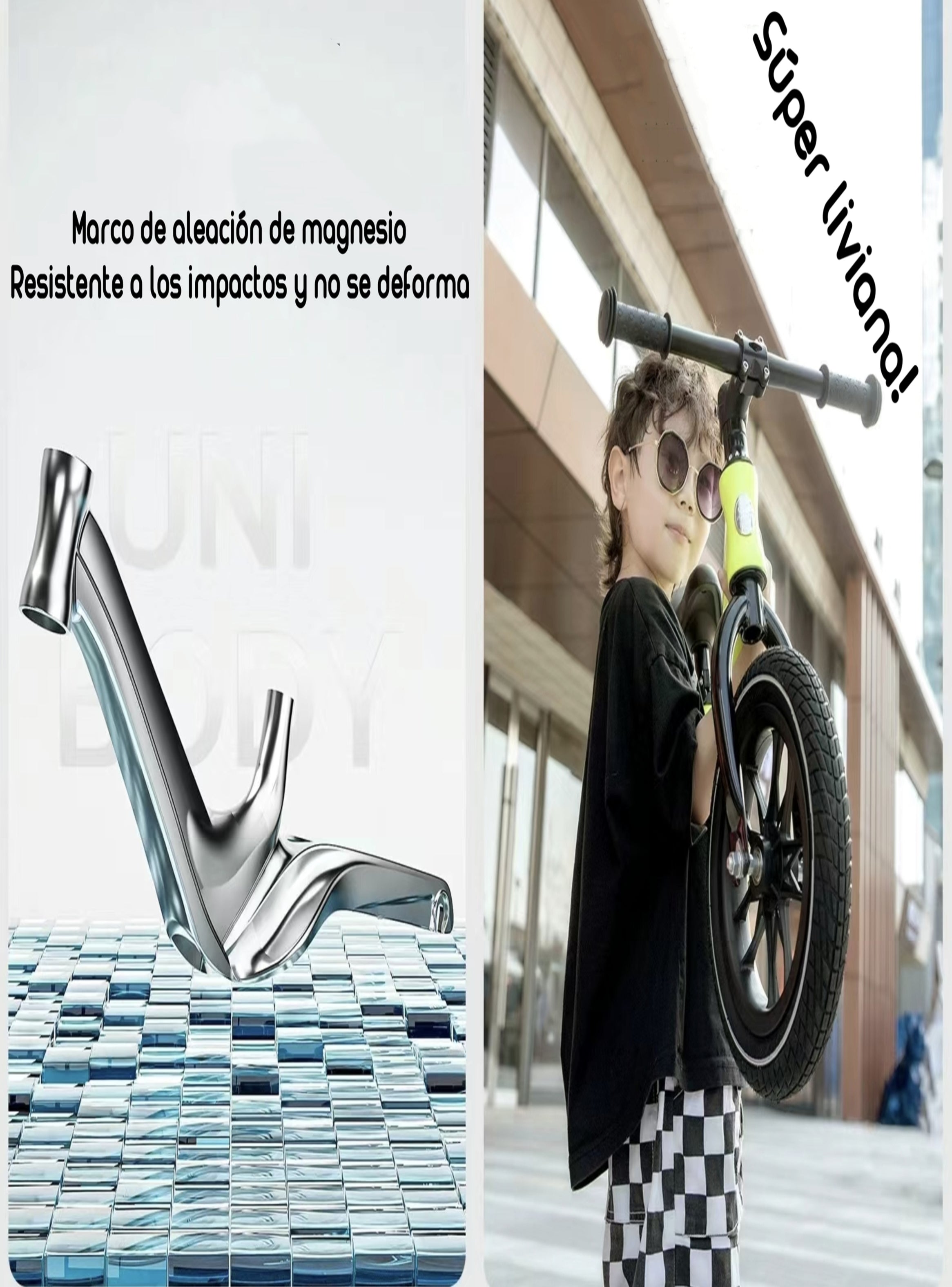 Bicicleta De Equilibrio Aprendizaje 2-8años Lubabycas Blanca