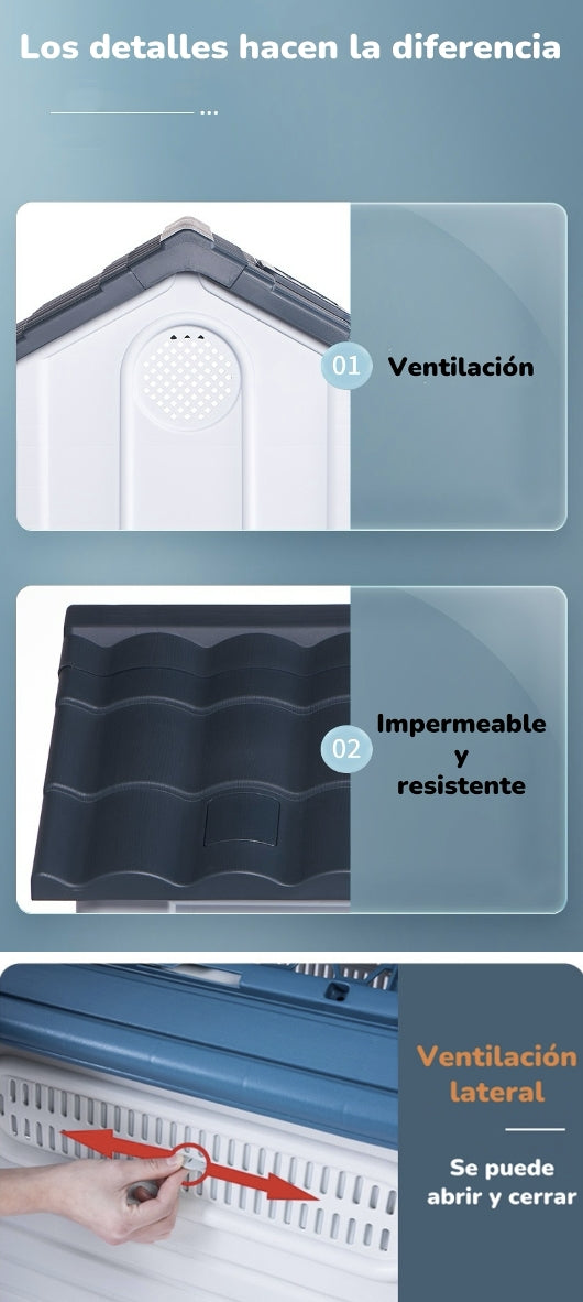 Casa De Perro Exterior Extra Grande 105cm Azul 452 LuBabycas
