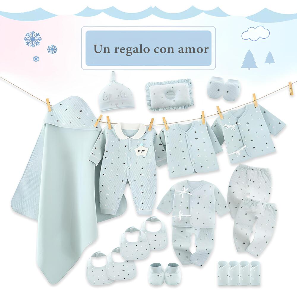 Pack Ajuar Bebé Ropa Algodón 24 Piezas Rosado Lubabycas