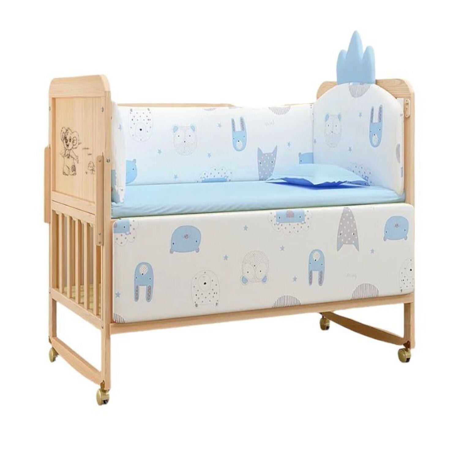 Cuna Colecho Madera Pack&Play LuBabycas Con Mudador
