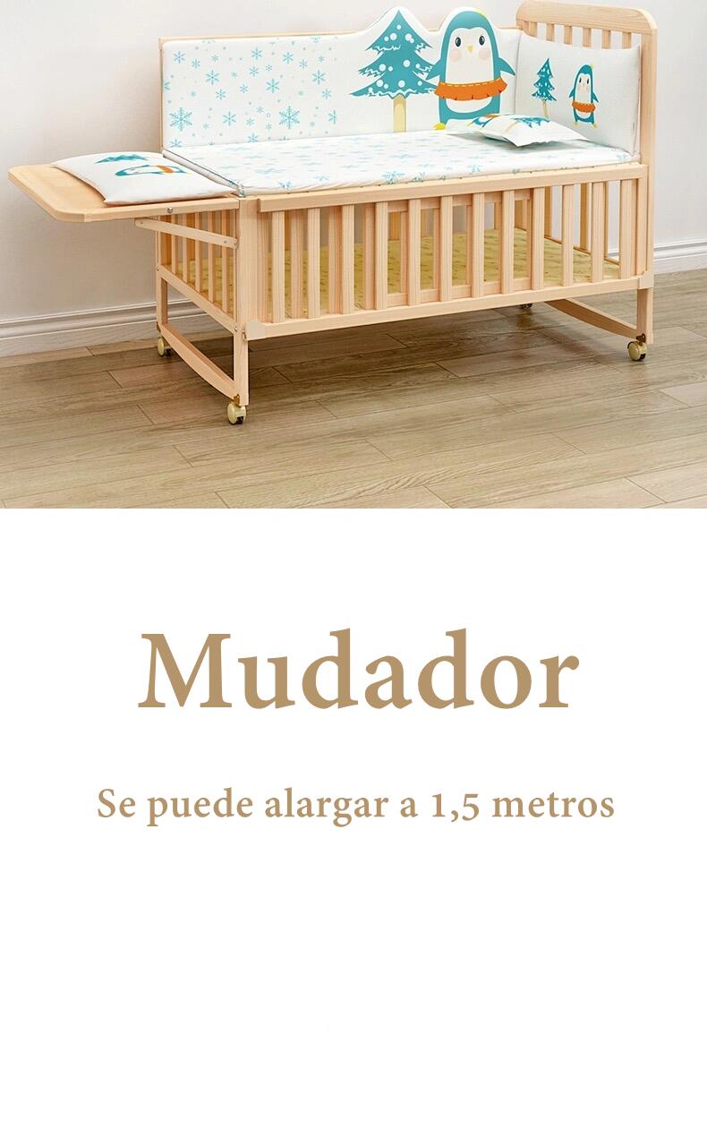 Cuna Colecho Madera Pack&Play LuBabycas Con Mudador