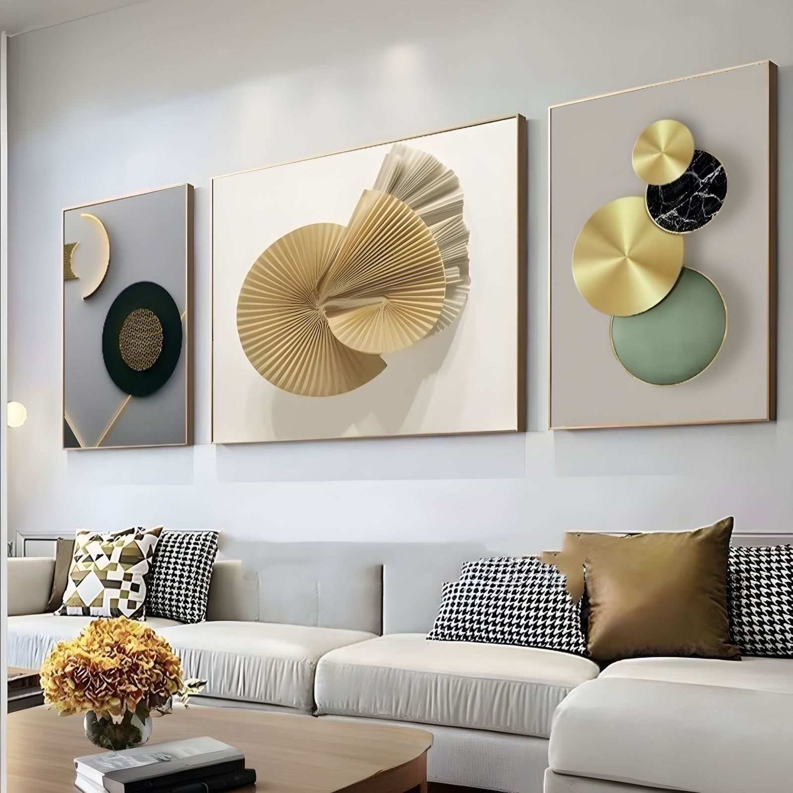 Set De 3 Cuadros Decorativos Marcos Aluminio By LuBabycas