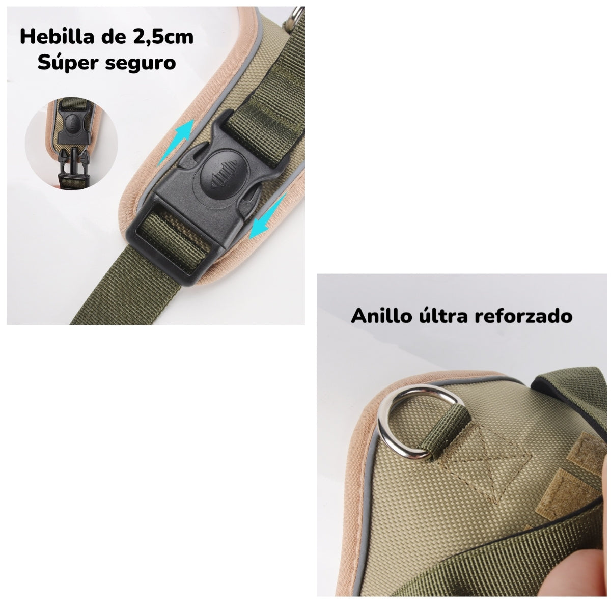 Arnés Para Perro Ajustable Con Correa Reflectantes Mimi M