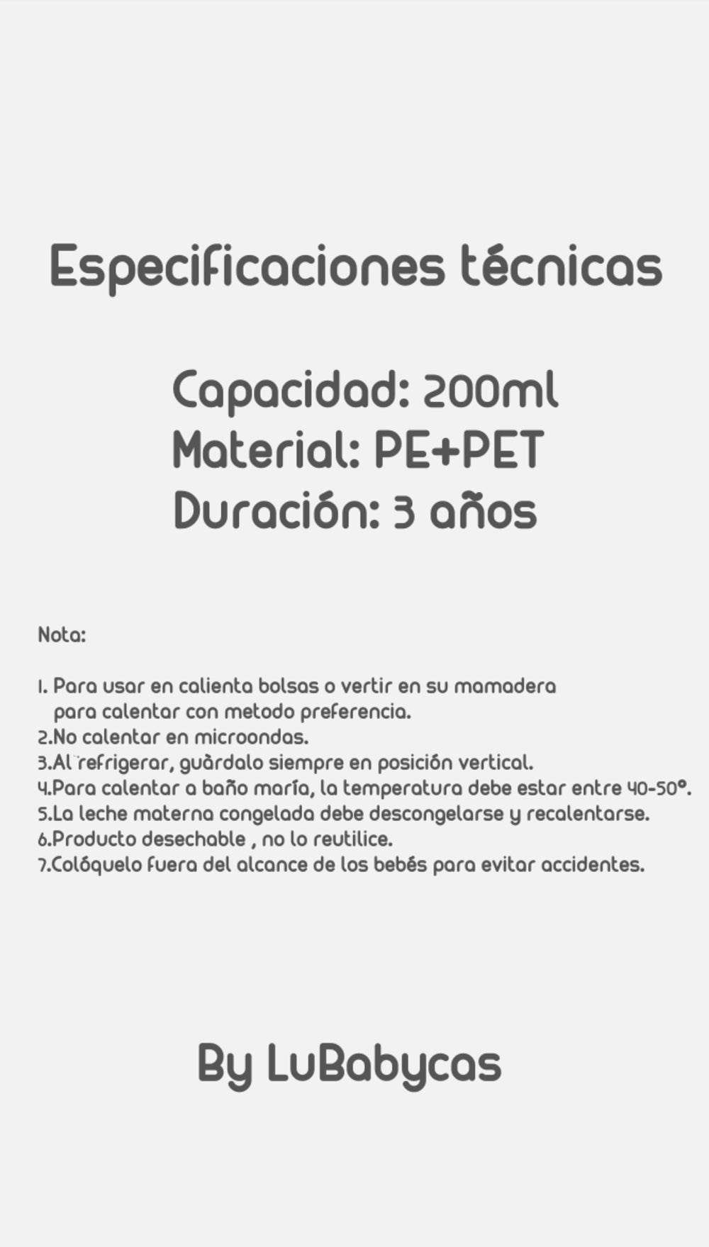Bolsa Para Leche Maternal 36 Unidades Y 1 Plumón Lubabycas