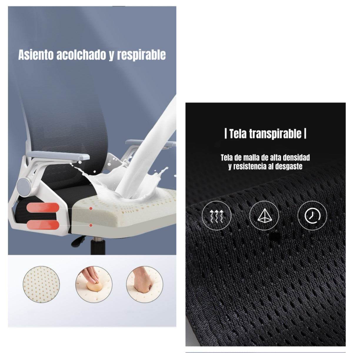 Silla De Escritorio Con Apoyacabeza Grand Rosada