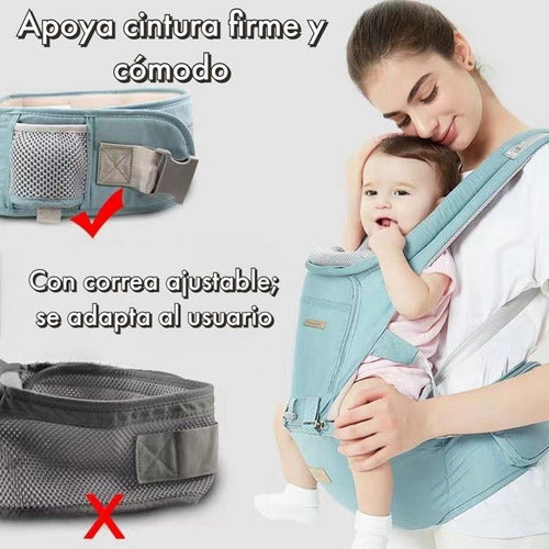 Portabebé Ergonómico Multifuncional 3 En 1 Lubabycas Menta