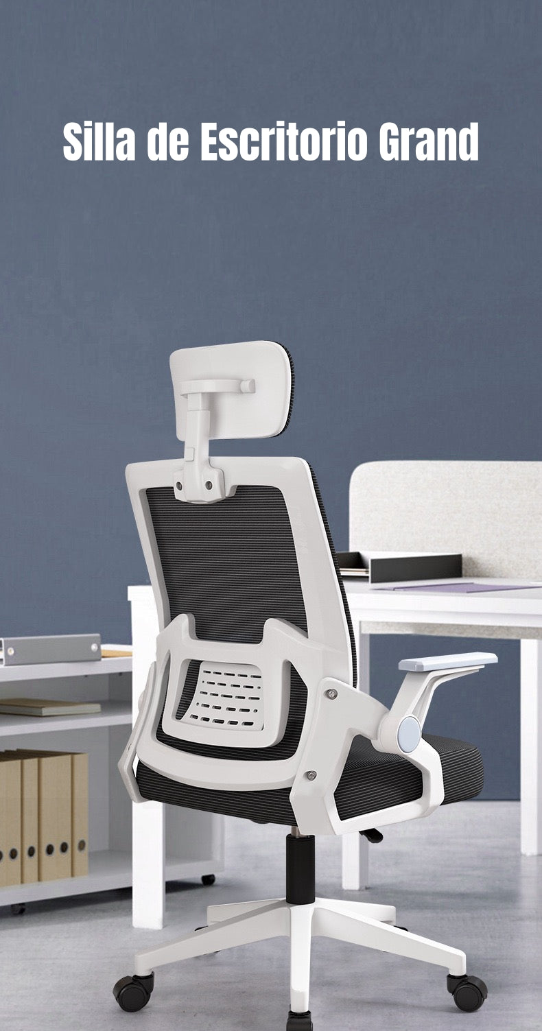 Silla De Escritorio Con Apoyacabeza Grand Rosada