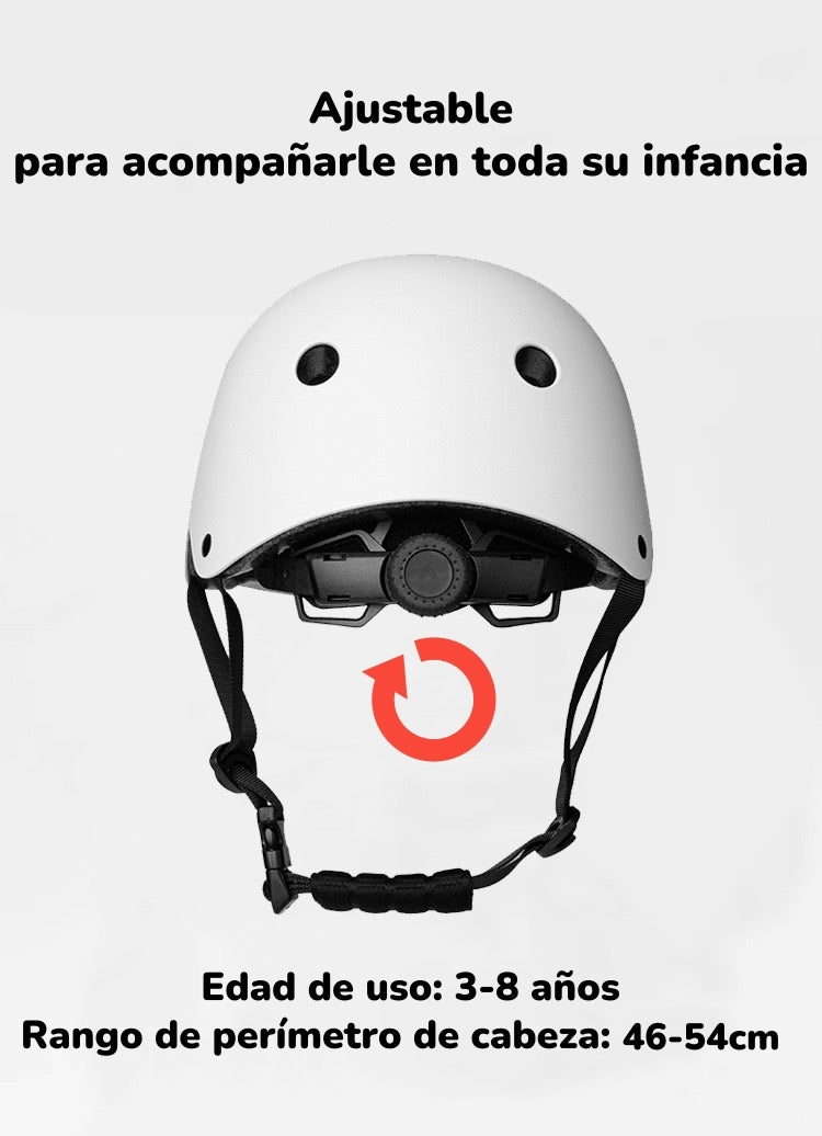 Casco Infantil Bicicleta Regulable Fantasy Blanco LuBabycas