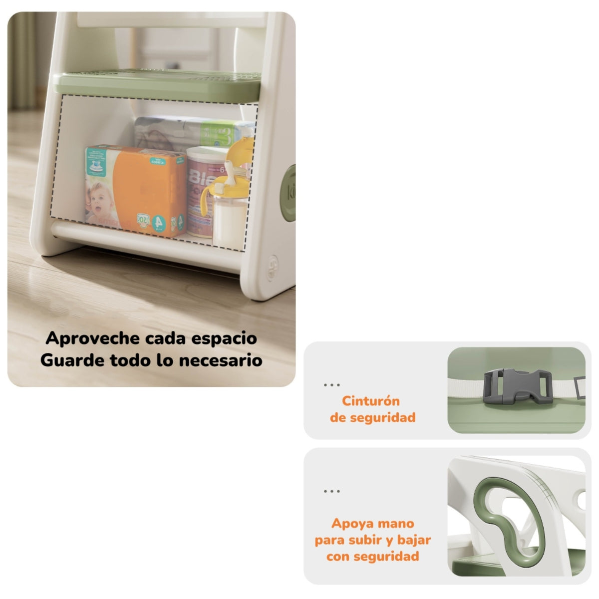 Silla De Comer Multifuncional Witness Verde LuBabycas
