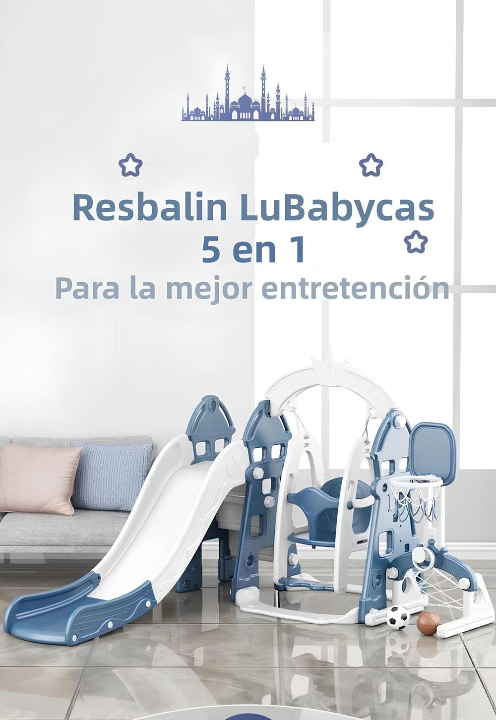 Resbalin Columpio 5 En 1 Con Accesorios Rosado Lubabycas