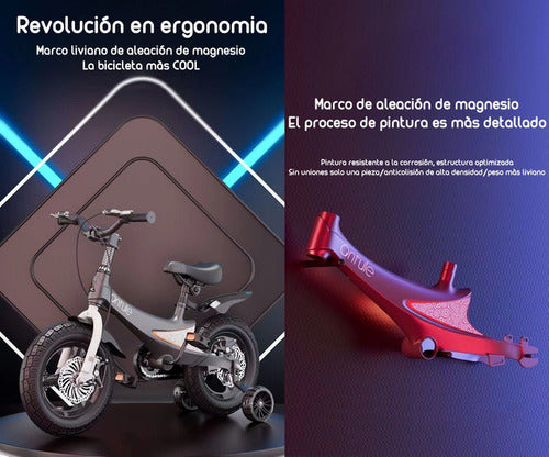 Bicicleta Infantil 5-8 Años Niño Aro 16 Lubabycas Gris