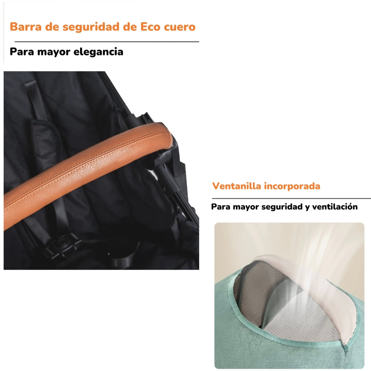Coche Cuna Doble Multiposiciones Compacto A8 Negro LuBabycas