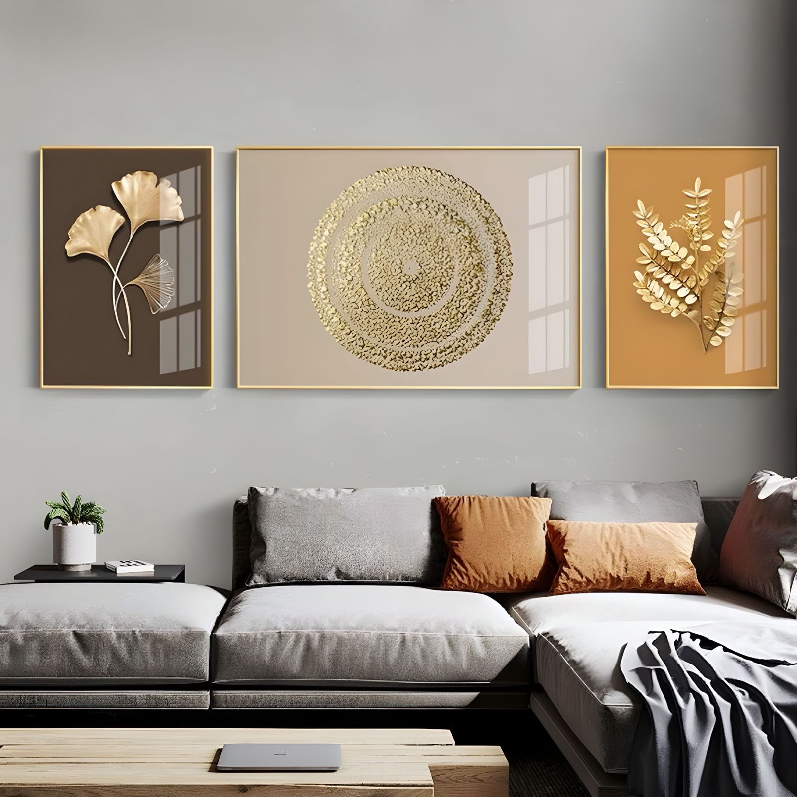 Set De 3 Cuadros Decorativos Marcos Aluminio By LuBabycas