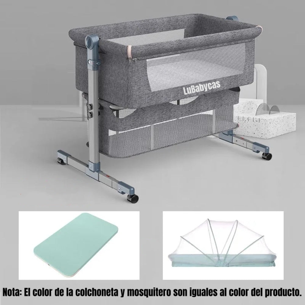 Cuna Colecho Con Colchoneta Y Mosquitero Luxury LuBabycas