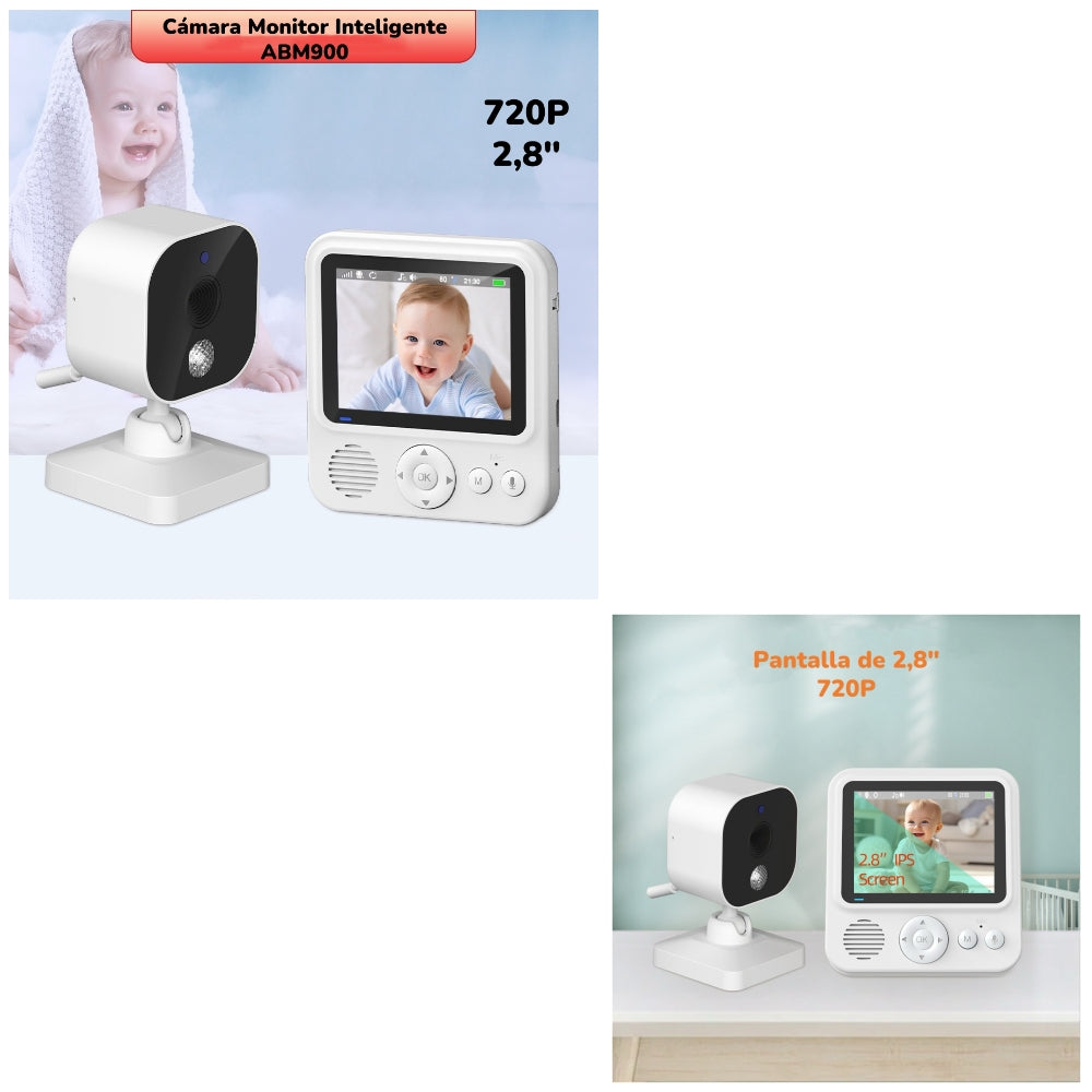 Cámara Monitor Inteligente 720P Pantalla 2,8 LuBabycas