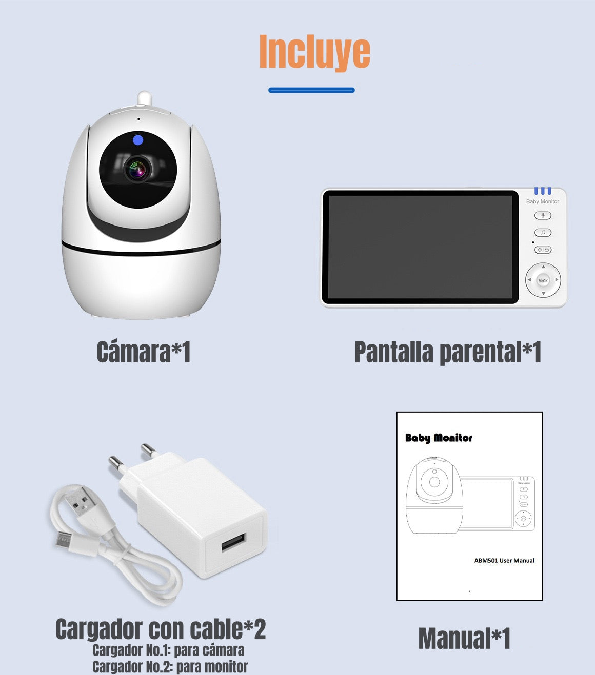 Cámara Monitor Inteligente Pantalla 5'' 720P By LuBabycas