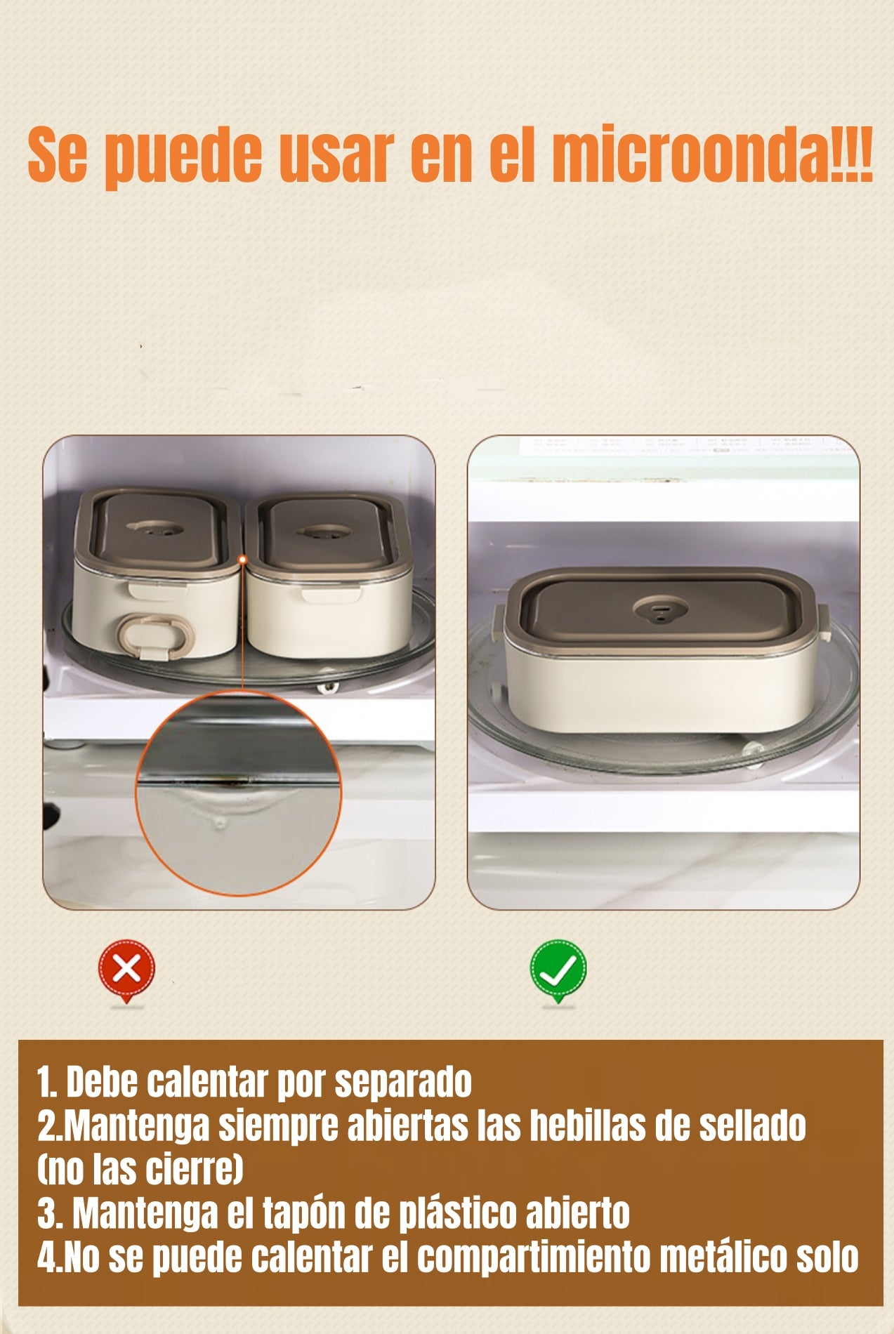 Lonchera Fiambrera Calentadora Más Bolso Térmico LuBabycas