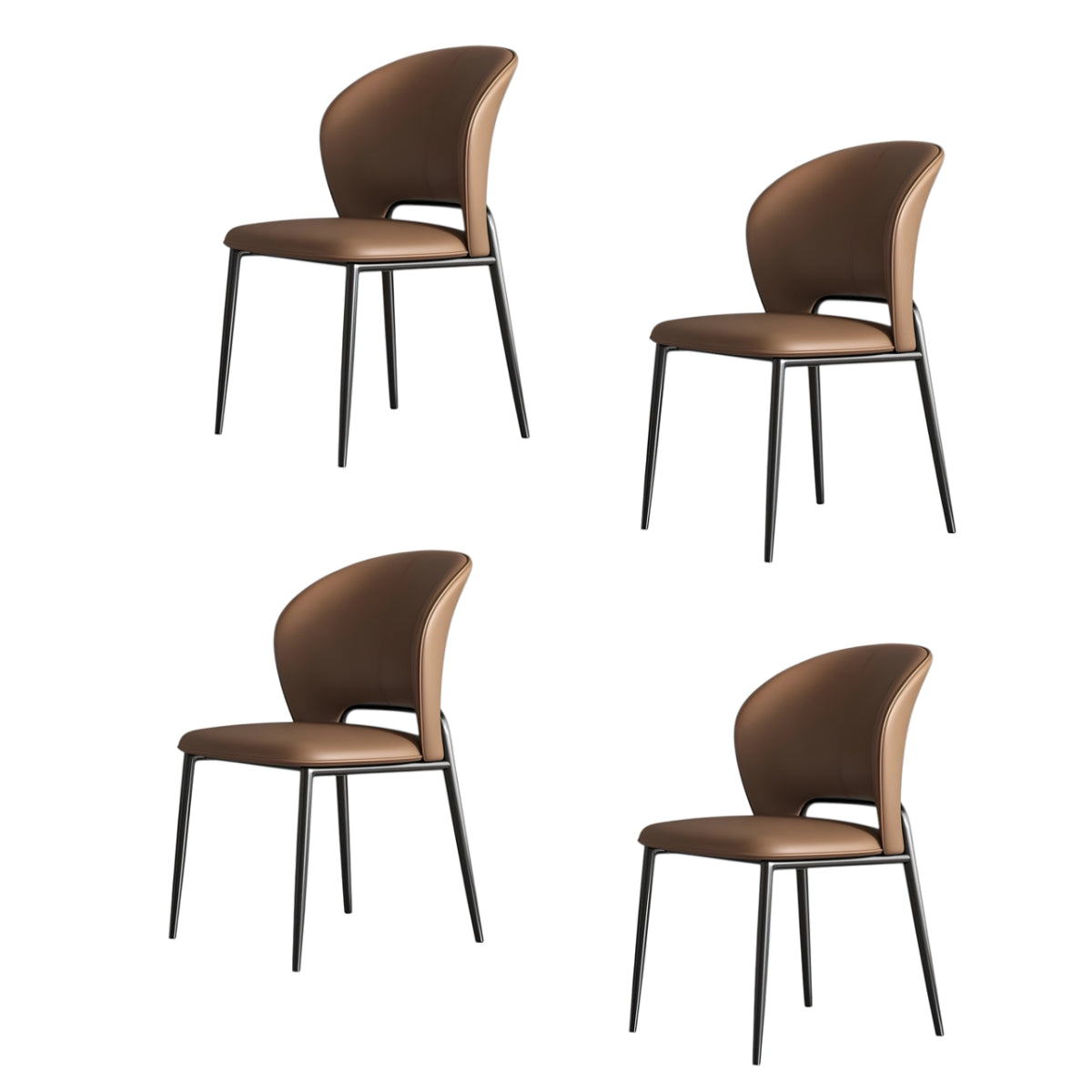 Pack 4 Sillas De Comedor Premium Ecocuero Deli