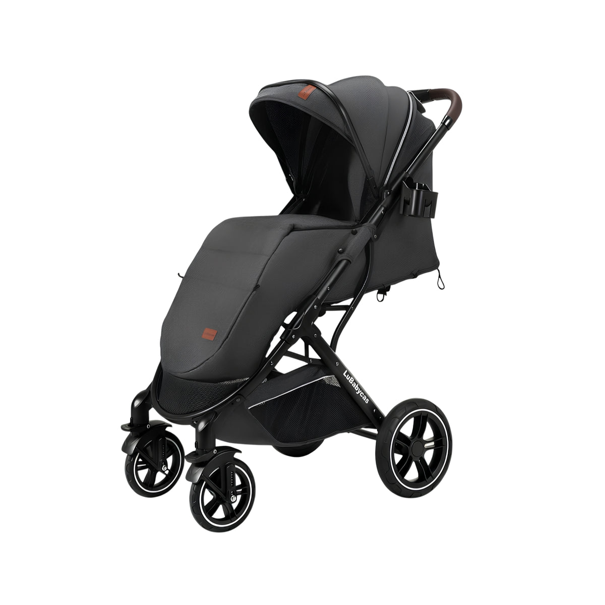Coche de Paseo Bebé Con Cubre Pies Hera Negro LuBabycas