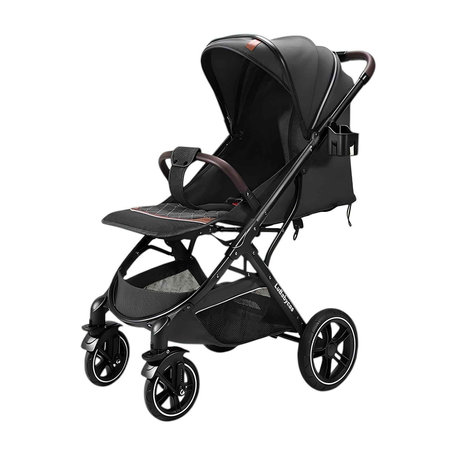 Coche de Paseo Con Cubre Pies LuBabycas Negro