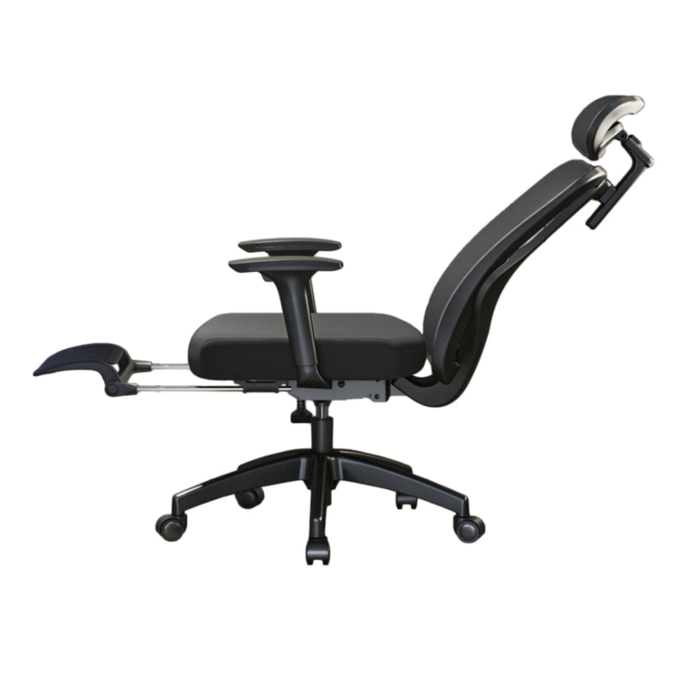 Silla de Escritorio Premium Con Apoya Pies W205 Negra LuBabycas