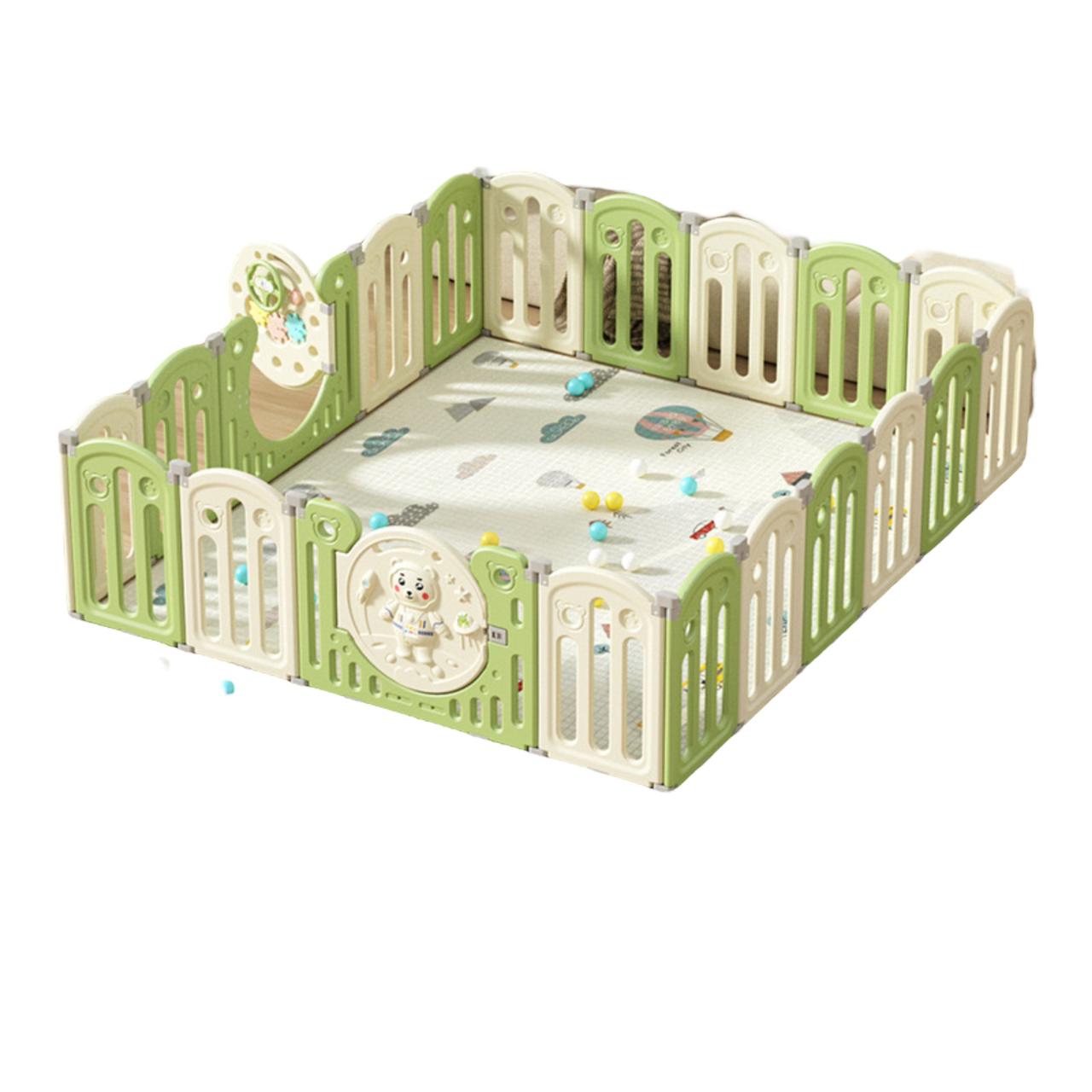 Corral Explorer Con Alfombra Y Pelotas LuBabycas