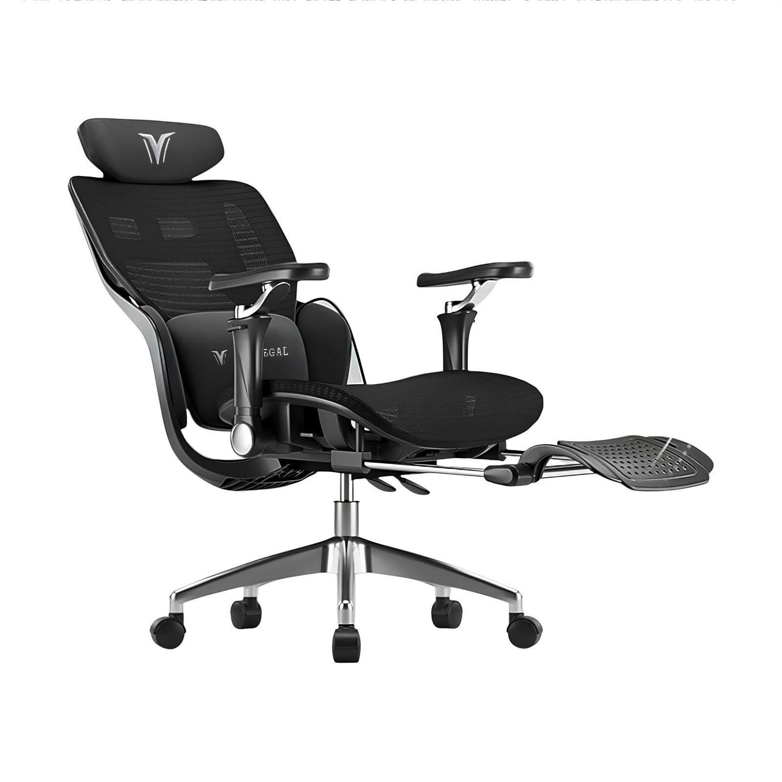 Silla De Escritorio Reclinable Con Reposapies E16 Negra