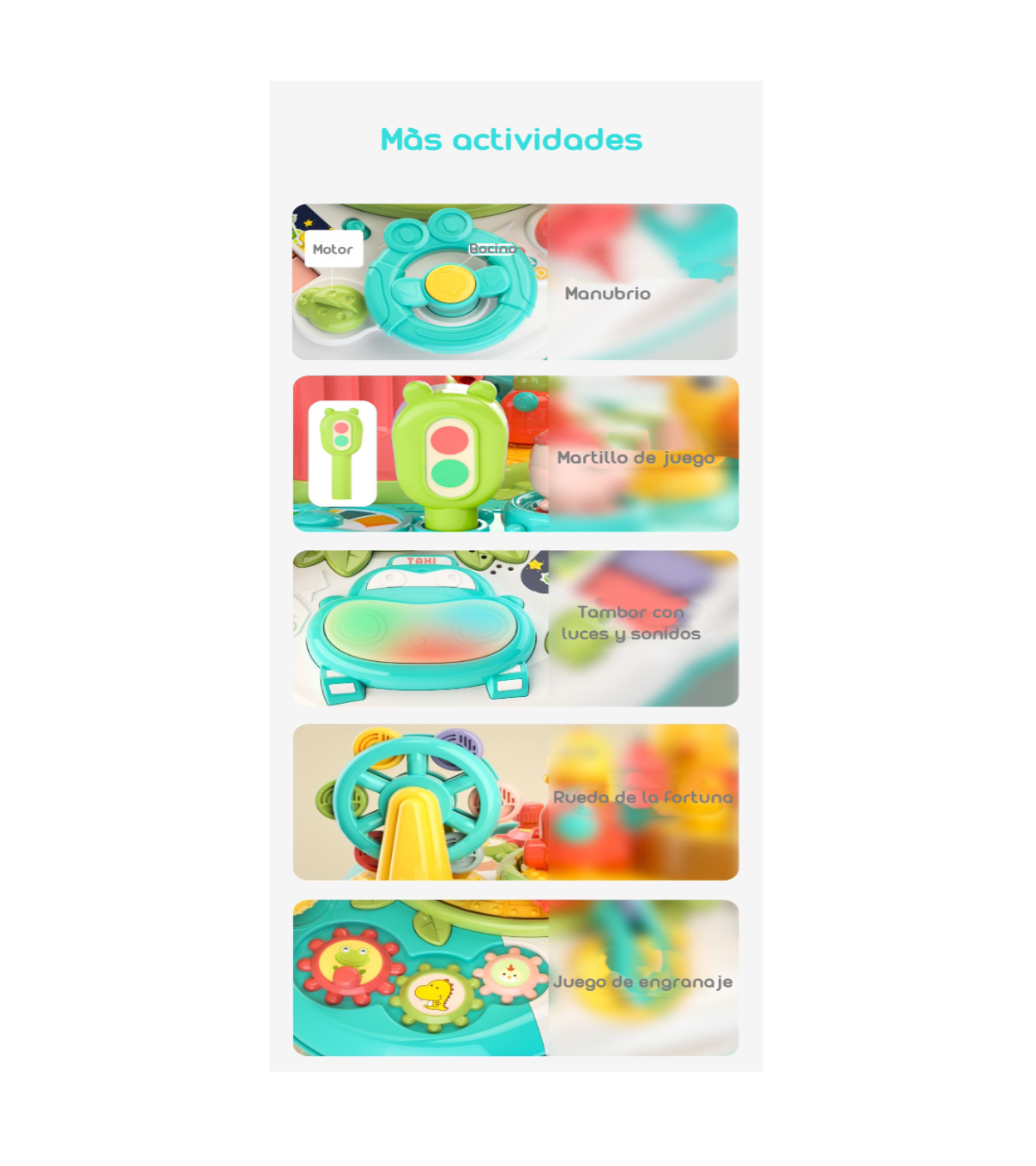 Juguete Mesa De Actividades Musical Lubabycas Roja