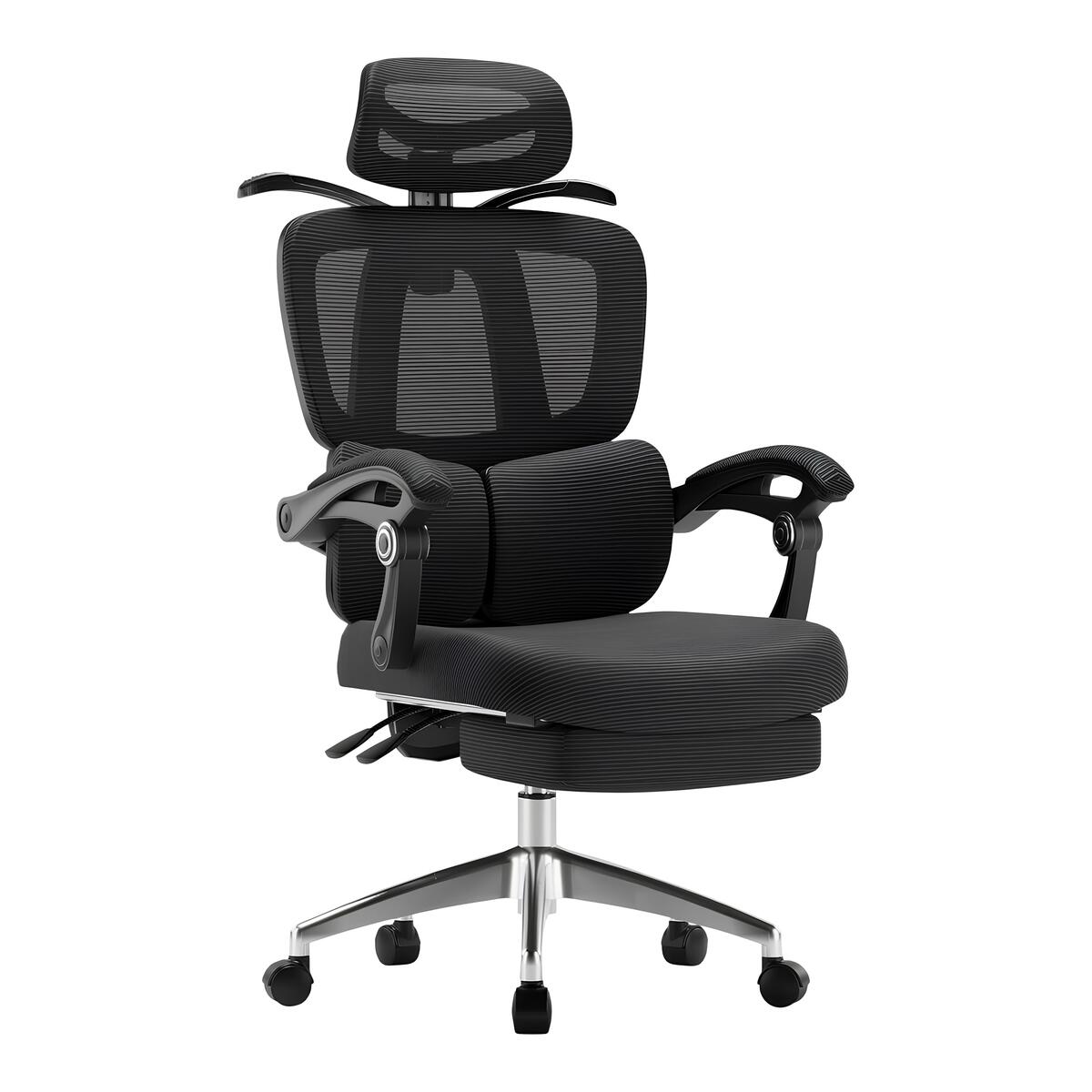 Silla De Escritorio Reclinable Reposapies E06Negra LuBabycas