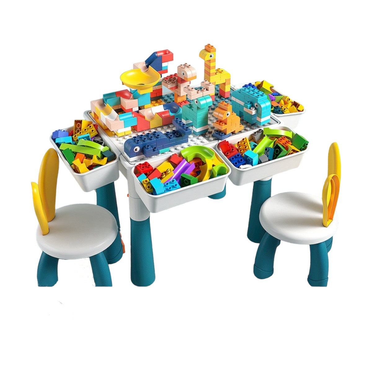 Mesa de Bloques 346 Piezas Y 2 Sillas By LuBabycas