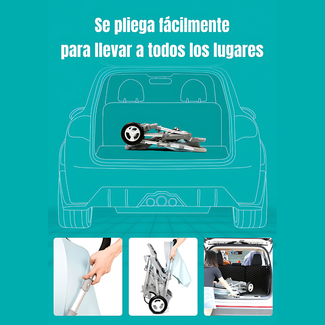 Coche de Paseo Reversible Rubik Negro LuBabycas