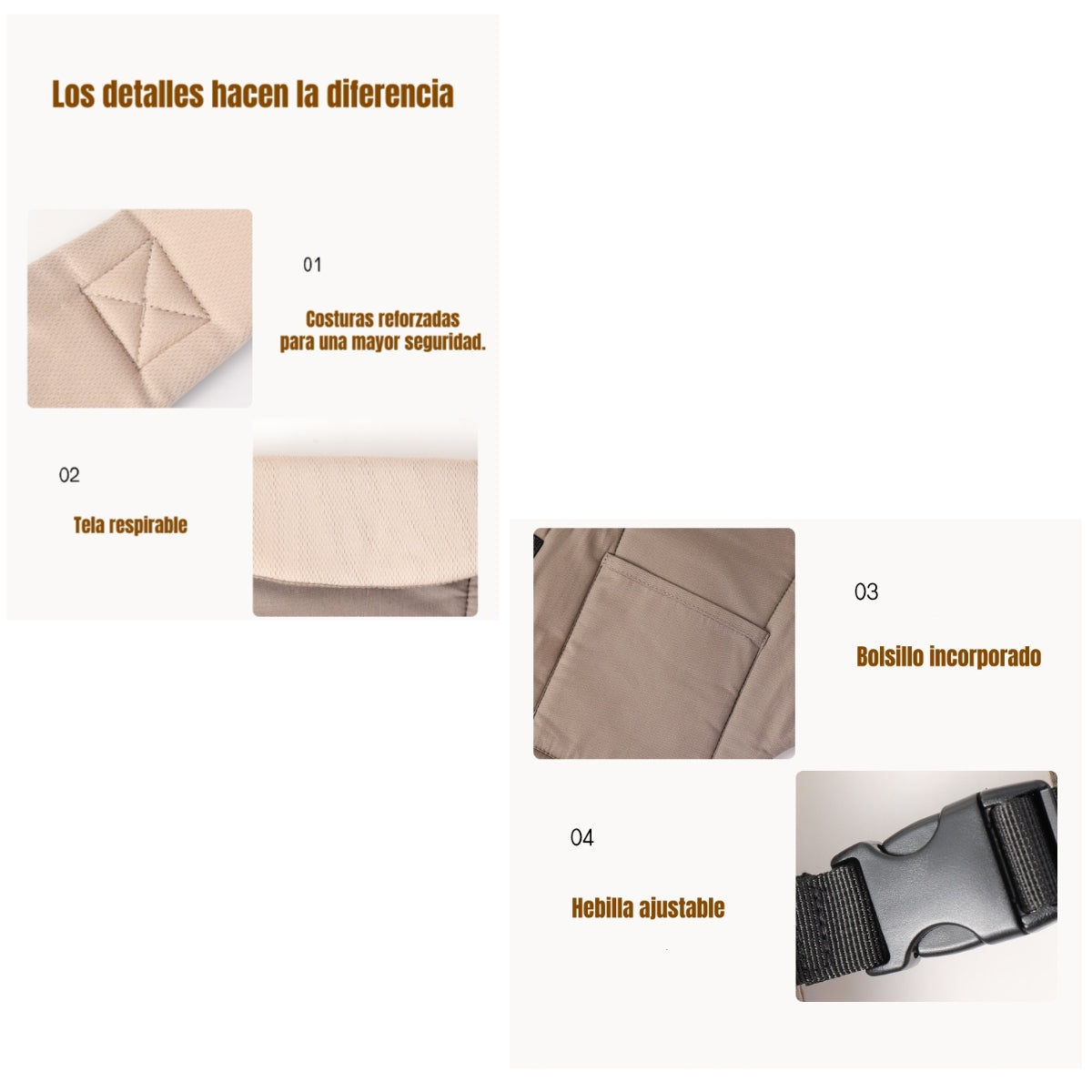 Portabebé Ergonómico Multifuncional Café Rio By Lubabycas