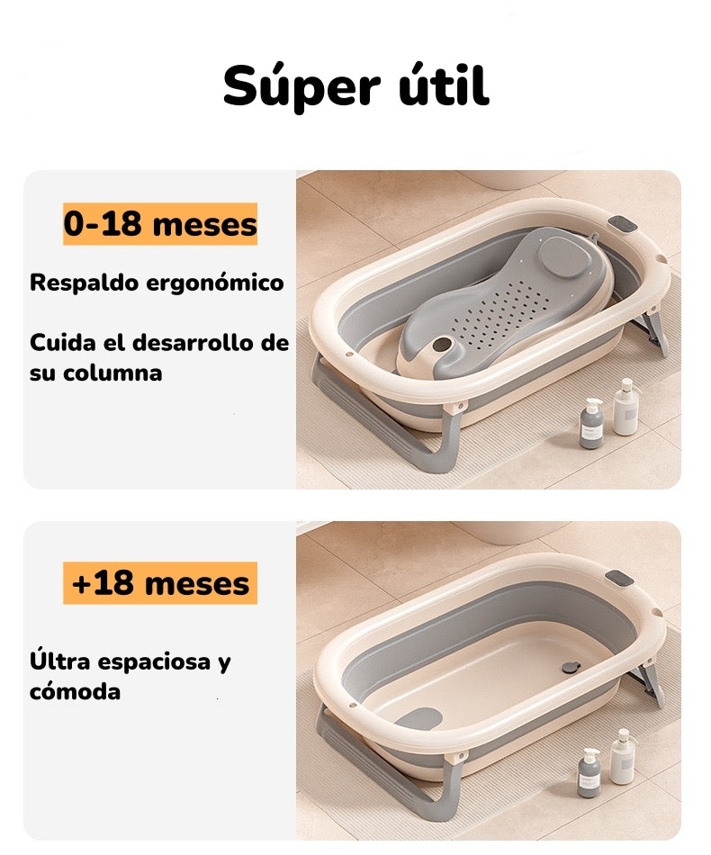 Bañera Con Respaldo De Ducha Comfort Café LuBabycas