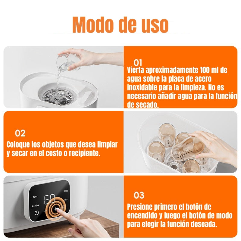 Esterilizador y Secador Eléctrico Mamaderas By LuBabycas