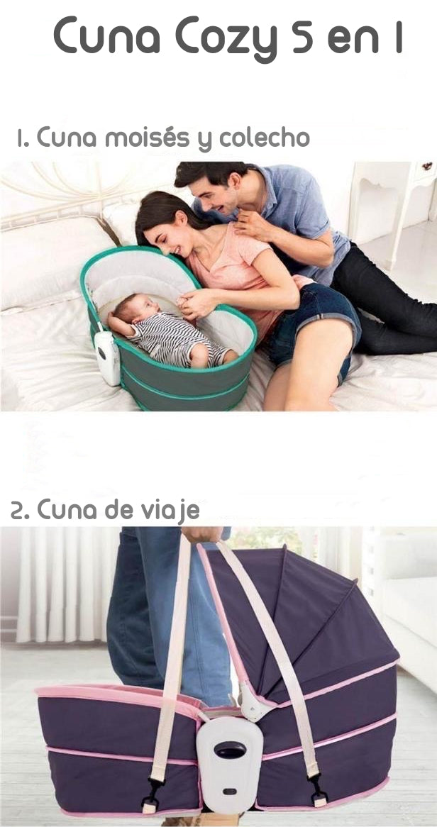 Cuna Moisés Multifuncional 5 En 1 Cozy LuBabycas