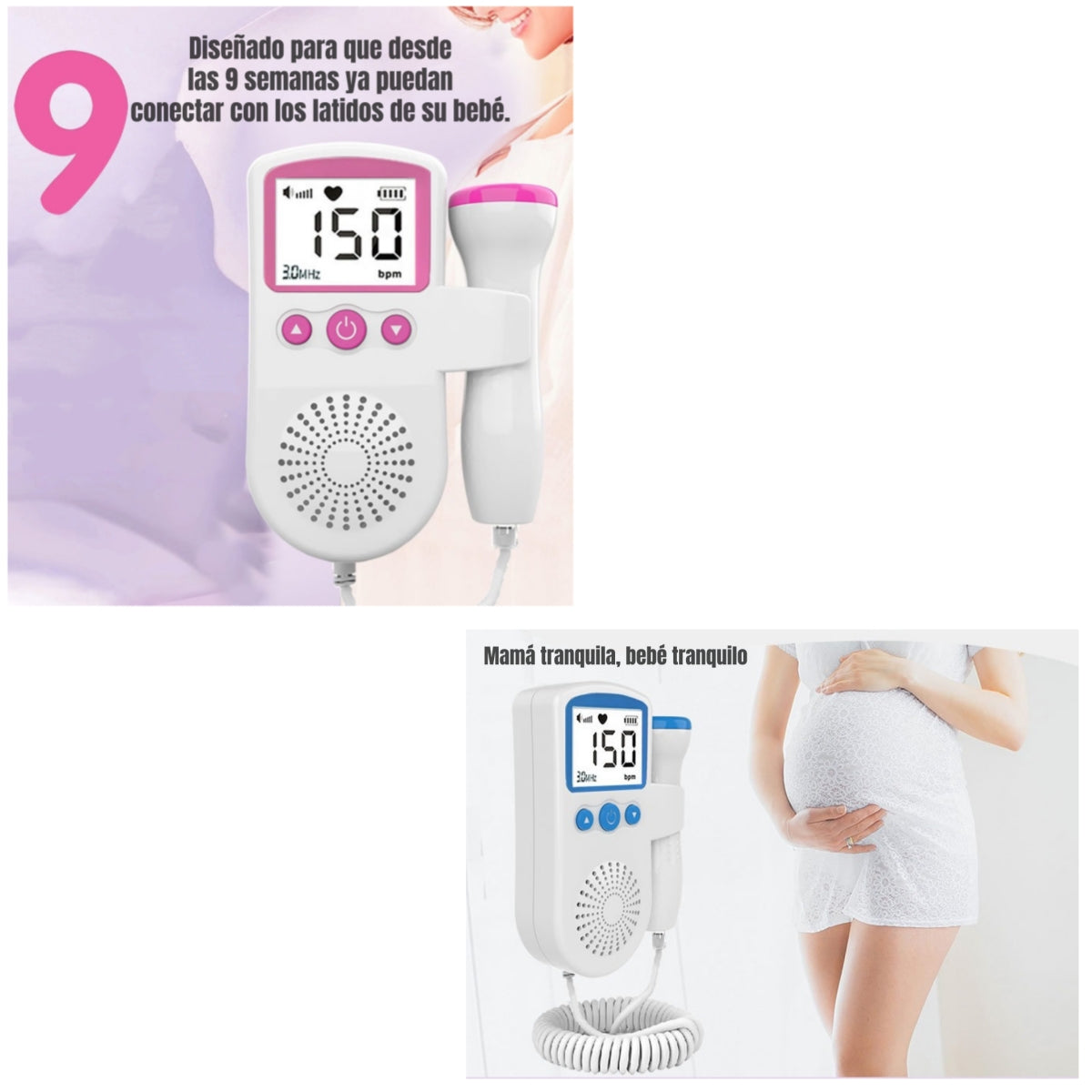 Monitor Fetal Doppler Latidos Corazón Bebé By LuBabycas