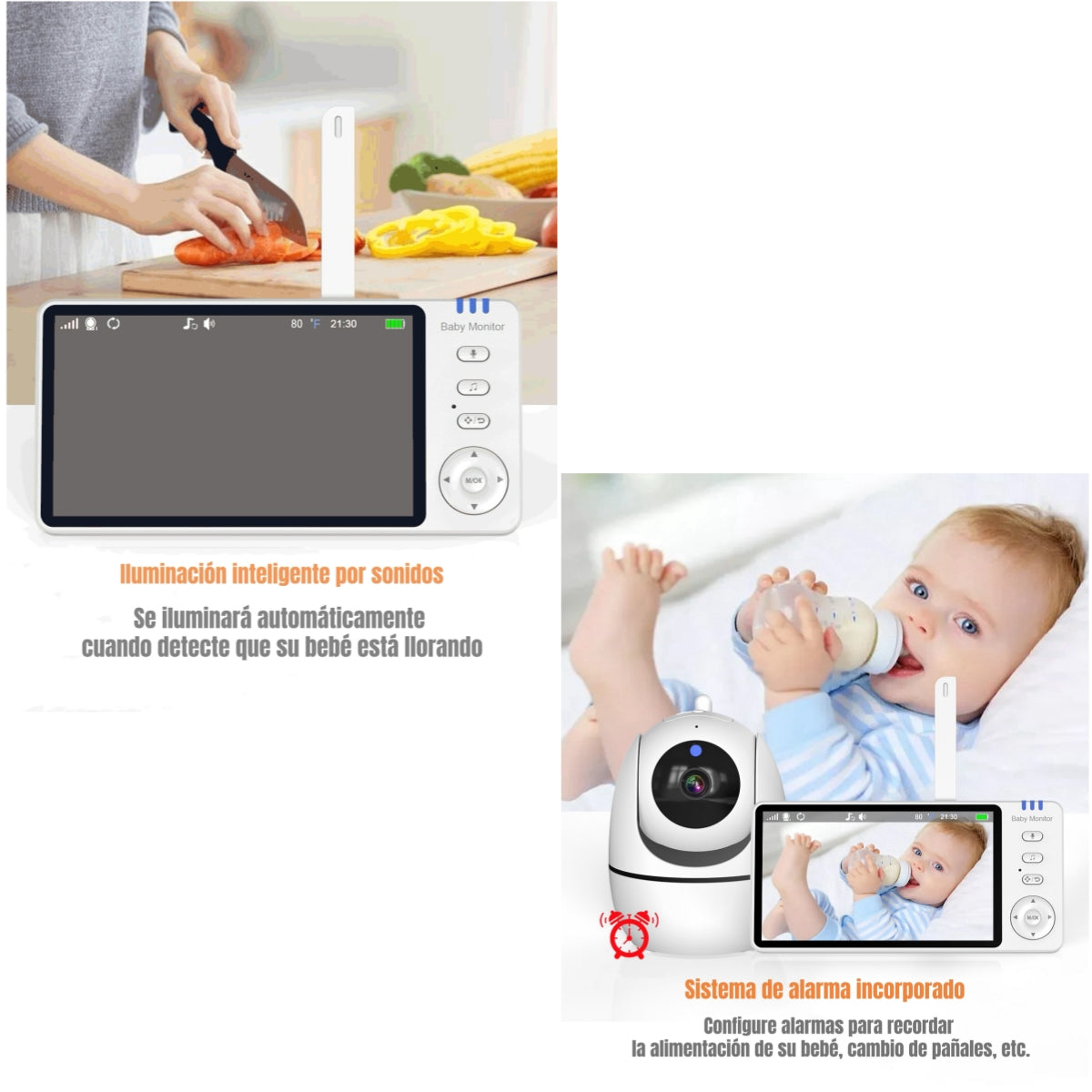 Cámara Monitor Inteligente Pantalla 5'' 720P By LuBabycas
