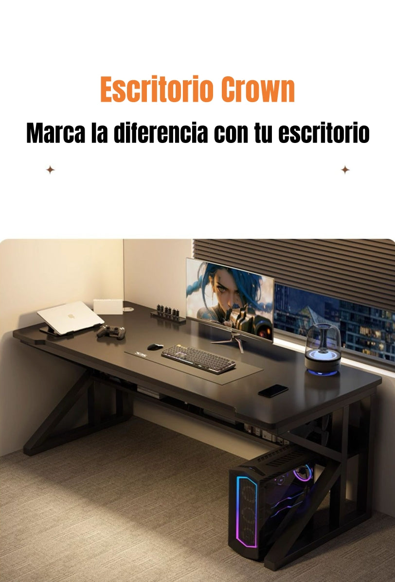 Escritorio De Madera Con Repisa Inferior 120x60x72cm Crown