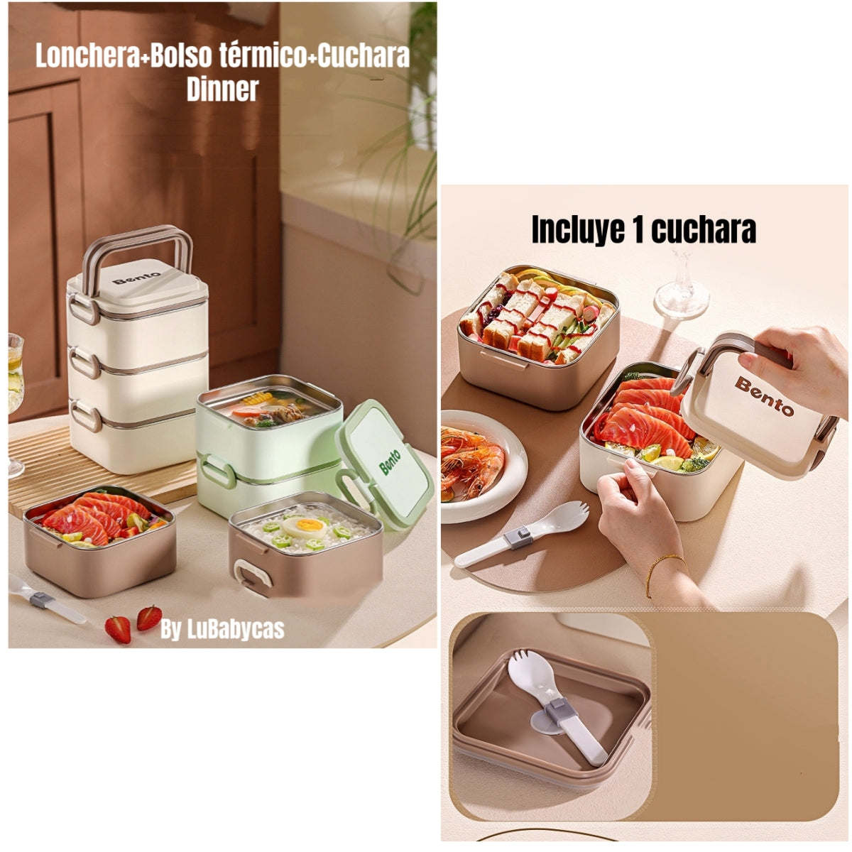 Lonchera Fiambrera Calentadora Bolso Térmico Dinner