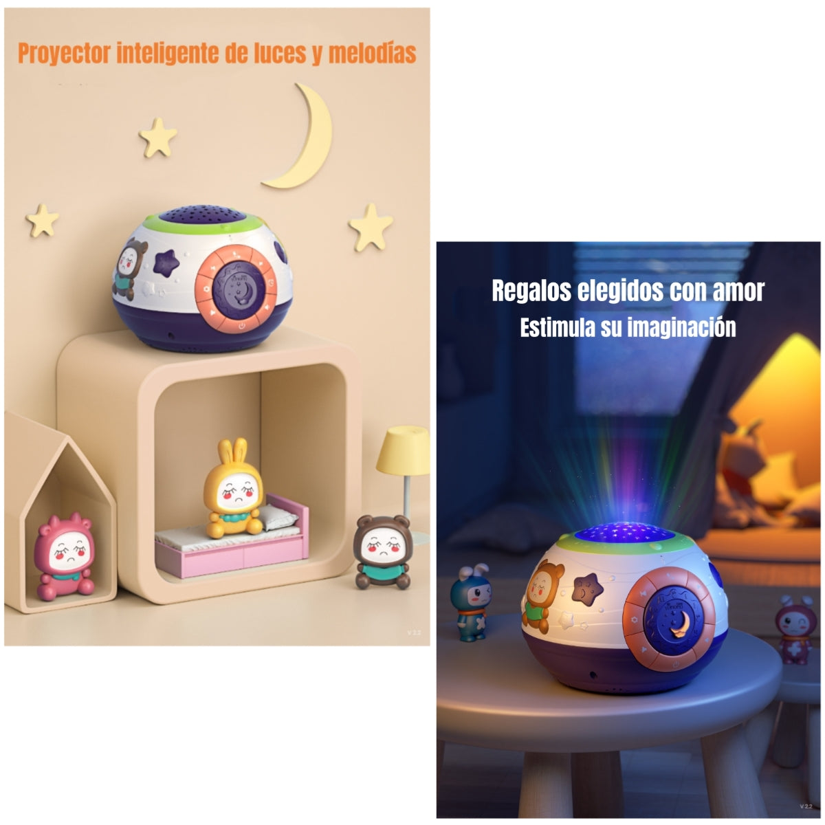 Proyector Inteligente Lámpara Luz Melodía Espanta Cuco TM168