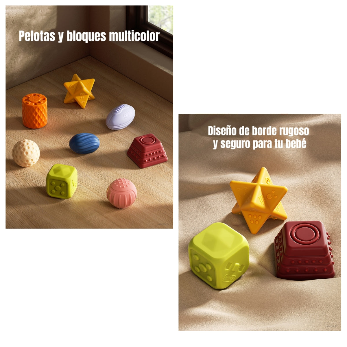 Juguete Sensorial Bloques Pelotas Mordedor TM193 LuBabycas