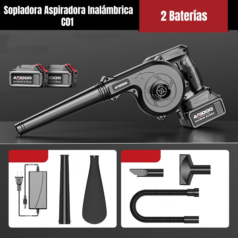 Sopladora Aspiradora Inalámbrica 2 Baterías 21V C01