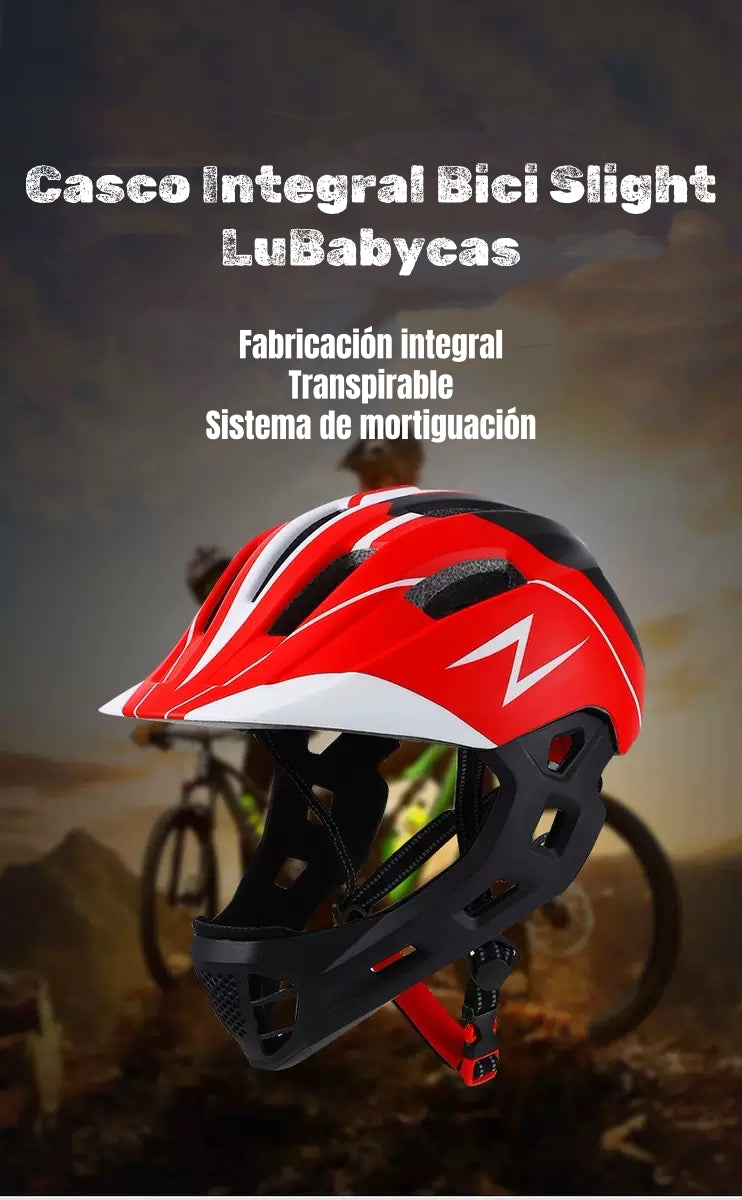 Casco Integral Infantil Bici 2 En 1 Slight Verde LuBabycas