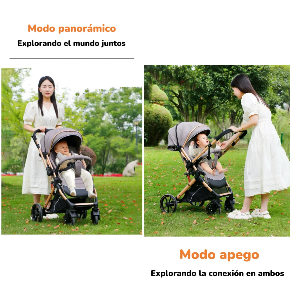 Coche De Paseo Reversible LuBabycas Con Cubre Pies B1 Rosado