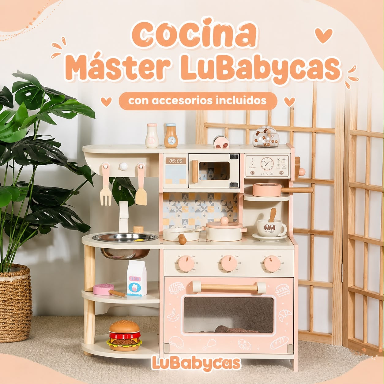 Cocina De Juguete Madera LuBabycas Niños Master