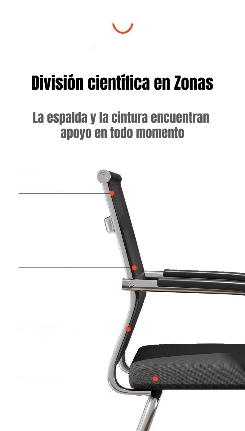 Silla De Escritorio Respaldo Alto Path Negra