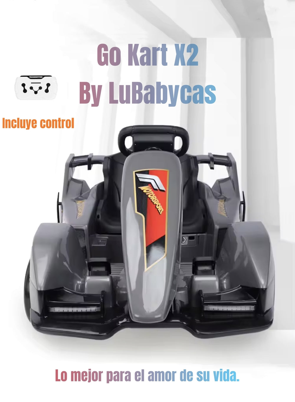 Go Kart Auto Eléctrico 12V7AH Con Control Rojo LuBabycas