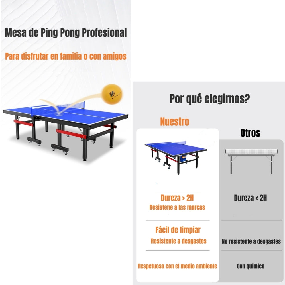 Mesa De Ping Pong Profesional Plegable Accesorios LuBabycas