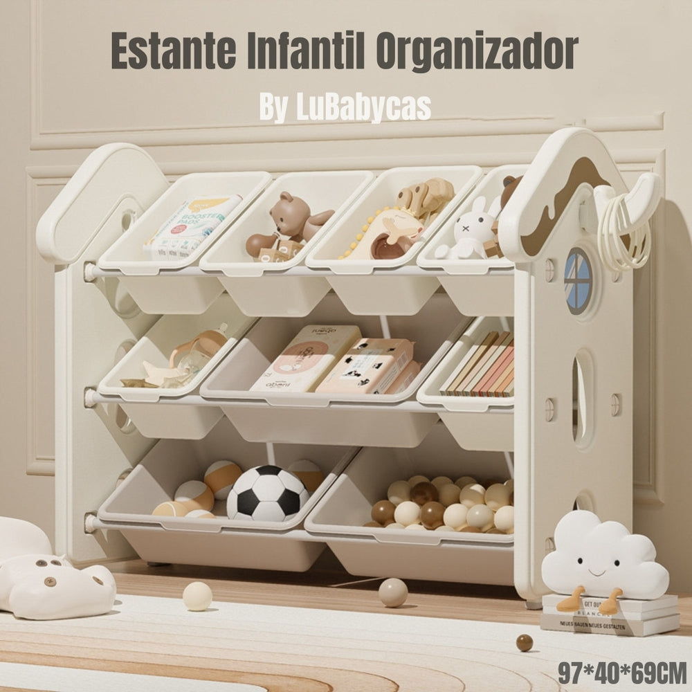 Estante Infantil Organizador De Juguetes Blanco By LuBabycas